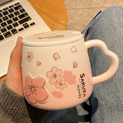 桜ピンクマグ™ （フタ＆スプーン付き）