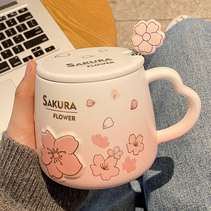 桜ピンクマグ™ （フタ＆スプーン付き）