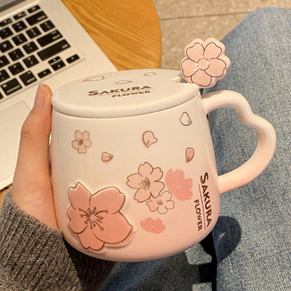桜ピンクマグ™ （フタ＆スプーン付き）