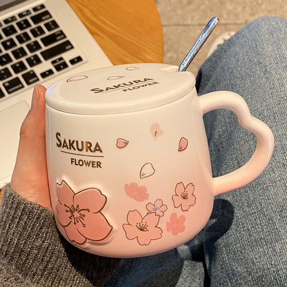 桜ピンクマグ™ （フタ＆スプーン付き）